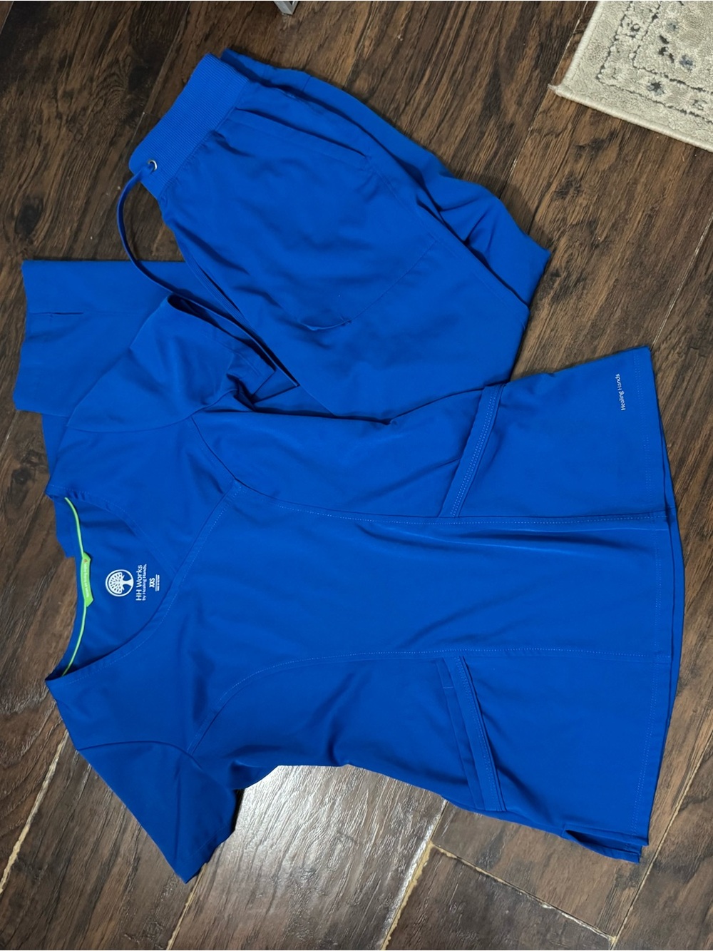 Healing hands Royal blue scrub set
